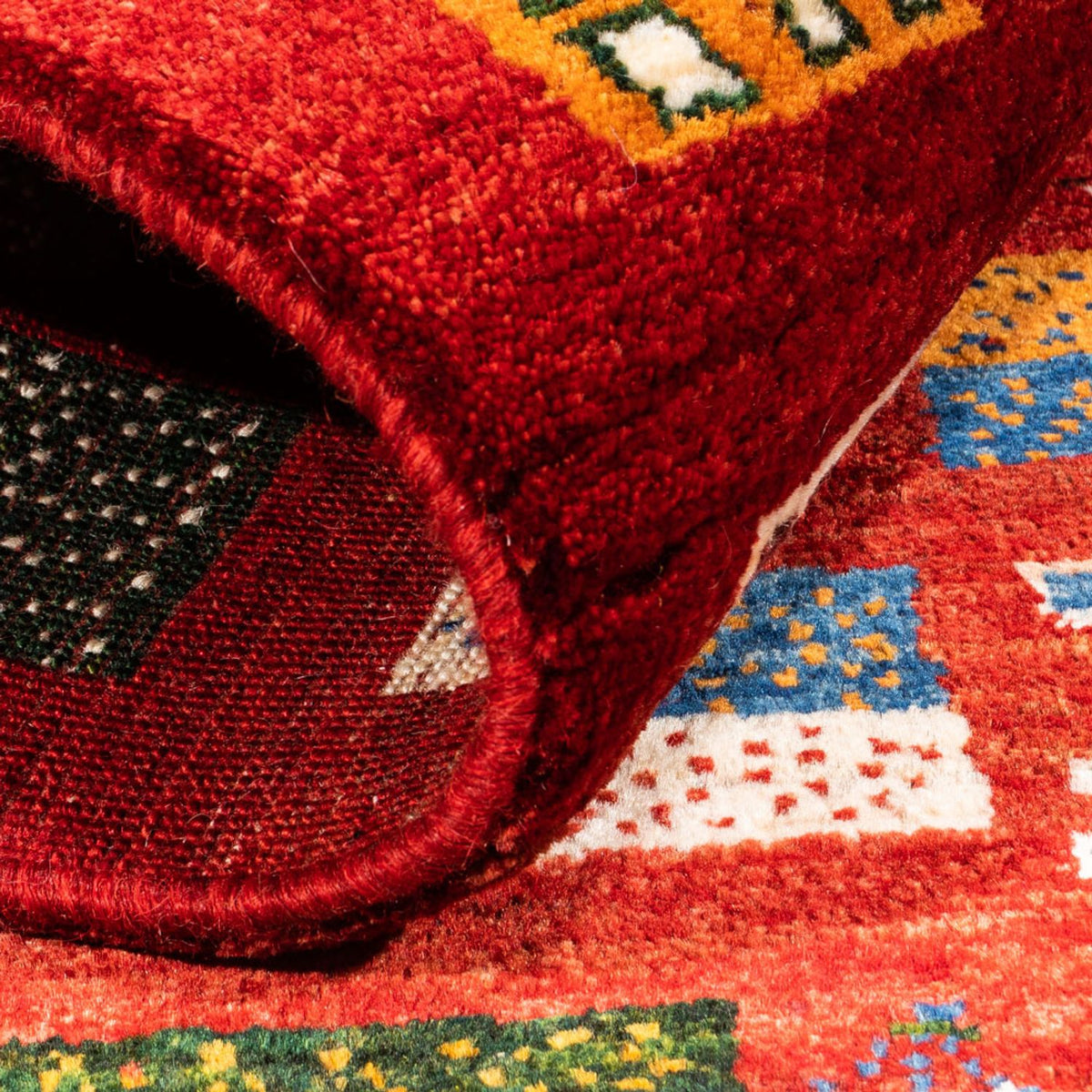 Gabbeh-matta - Loribaft Persian - Kungliga - 126 x 84 cm - flerfärgad