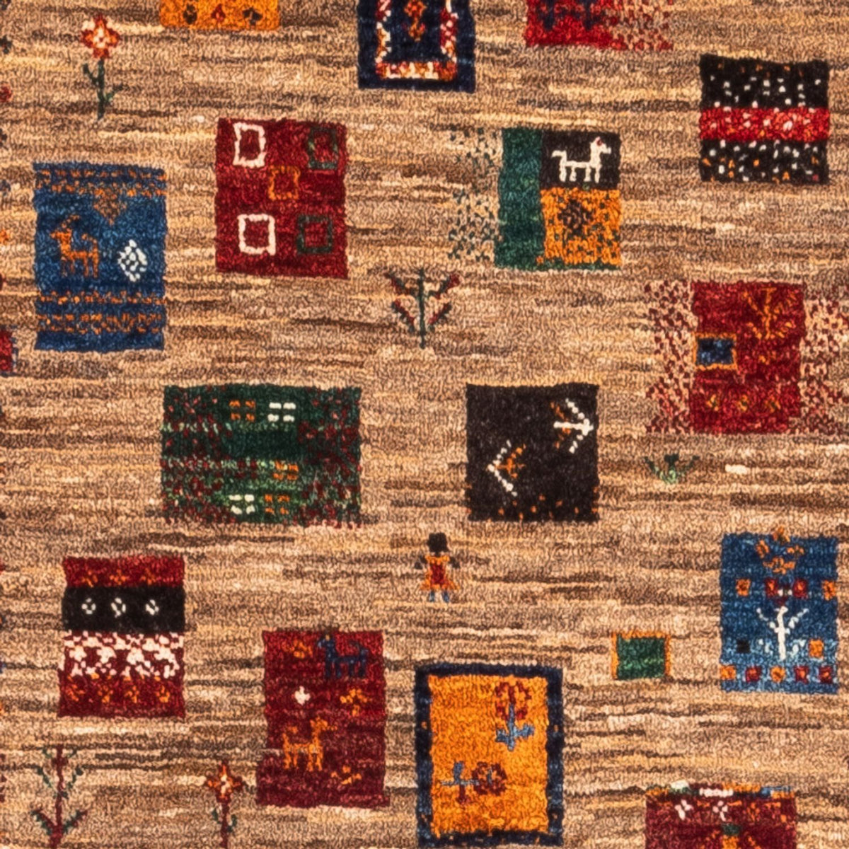 Gabbeh-matta - Loribaft Persian - Kungliga - 135 x 84 cm - flerfärgad