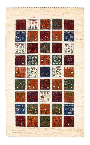 Gabbeh-matta - Loribaft Persian - Kungliga - 132 x 84 cm - flerfärgad