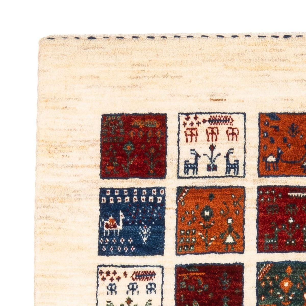 Gabbeh-matta - Loribaft Persian - Kungliga - 132 x 84 cm - flerfärgad