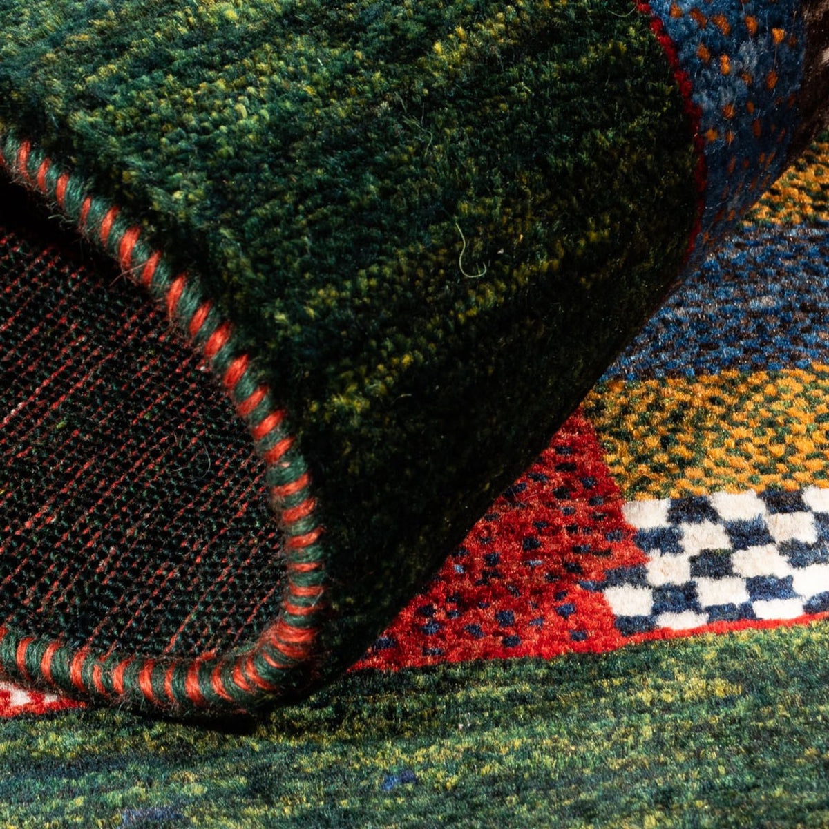 Gabbeh-matta - Loribaft Persian - Kungliga - 135 x 83 cm - flerfärgad