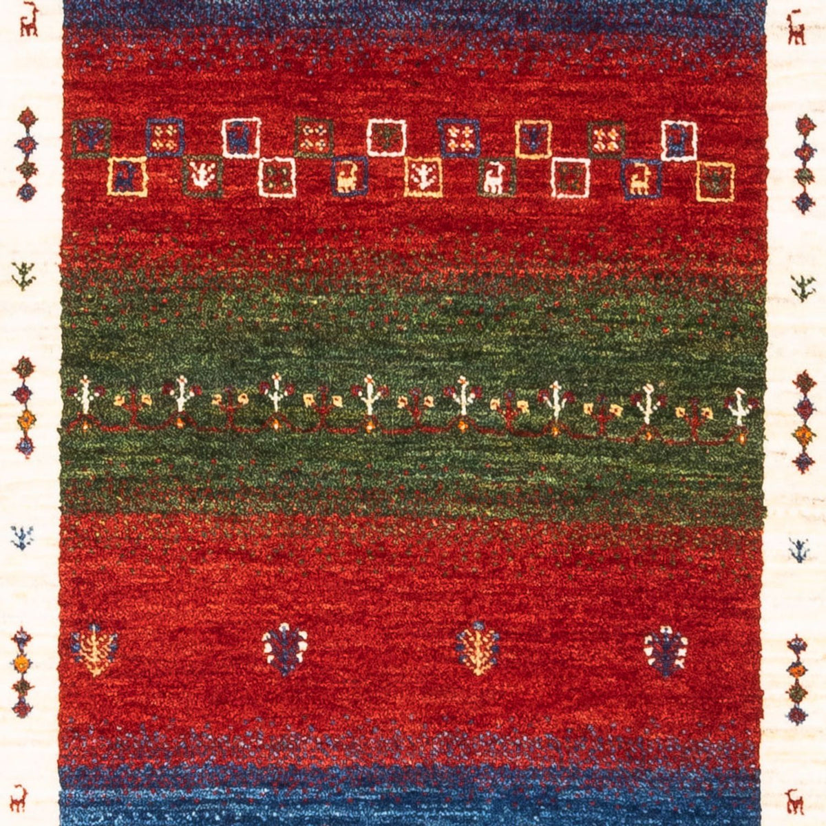 Gabbeh-matta - Loribaft Persian - Kungliga - 122 x 82 cm - flerfärgad