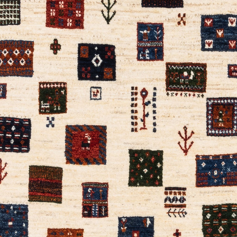 Gabbeh-matta - Loribaft Persian - Kungliga - 130 x 82 cm - grädde