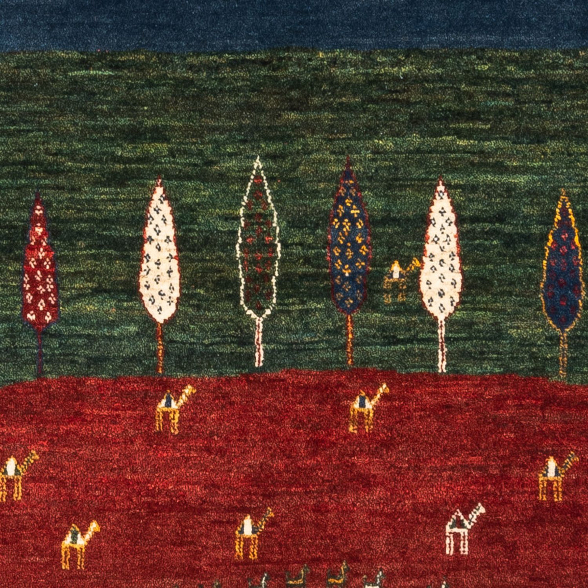 Gabbeh-matta - Loribaft Persian - Kungliga - 122 x 83 cm - flerfärgad