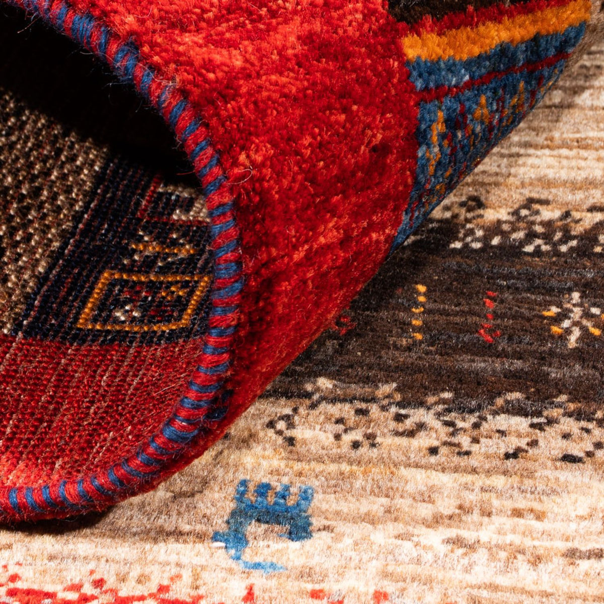 Gabbeh-matta - Loribaft Persian - Kungliga - 130 x 87 cm - grått