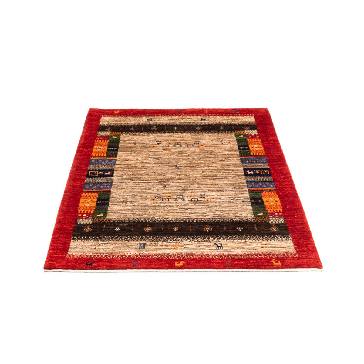 Gabbeh-matta - Loribaft Persian - Kungliga - 130 x 87 cm - grått