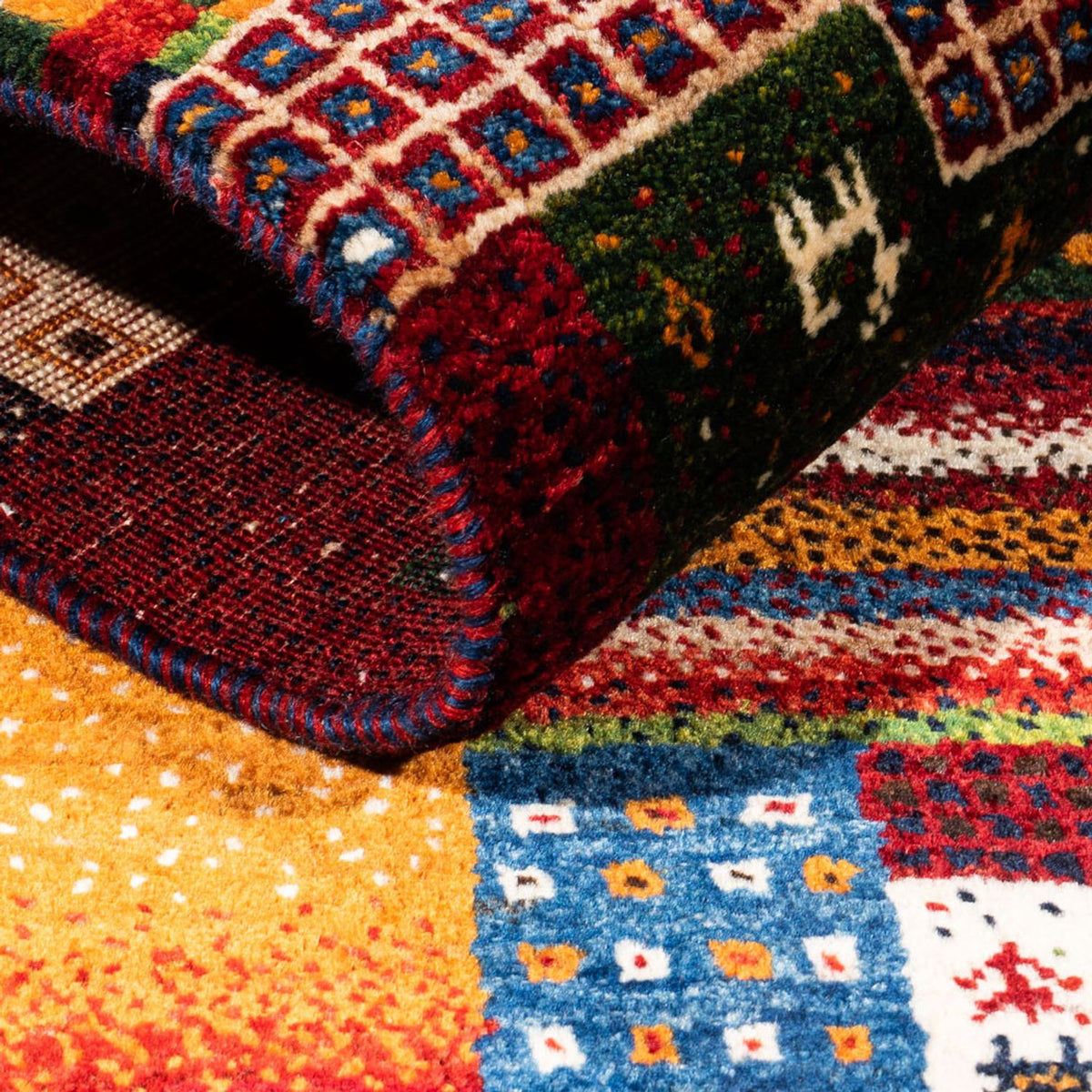 Gabbeh-matta - Loribaft Persian - Kungliga - 137 x 85 cm - flerfärgad