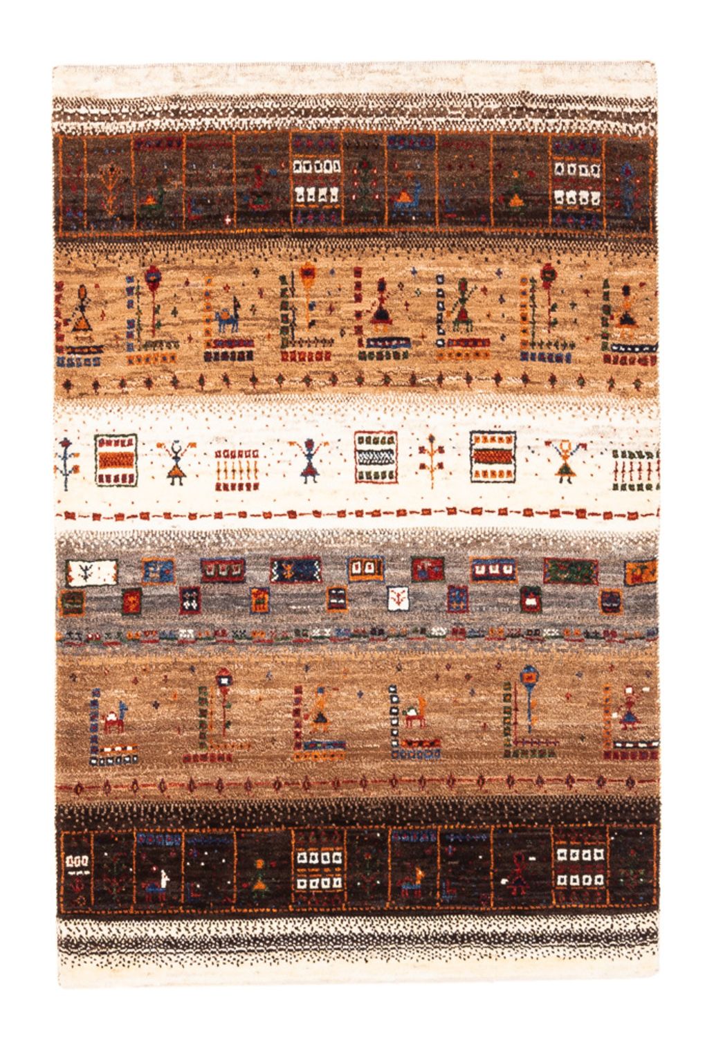 Gabbeh-matta - Loribaft Persian - Kungliga - 124 x 85 cm - flerfärgad