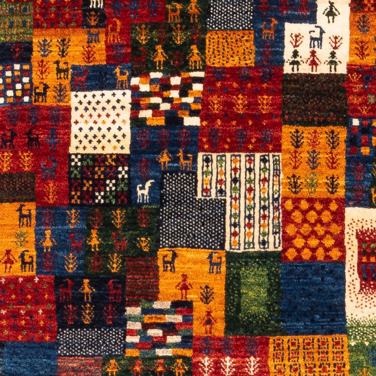 Gabbeh-matta - Loribaft Persian - Kungliga - 134 x 88 cm - flerfärgad