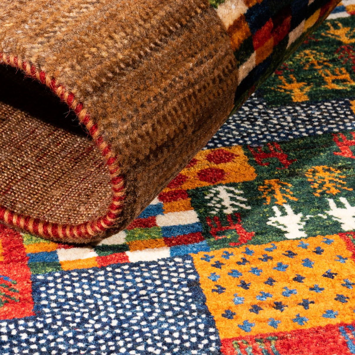 Gabbeh-matta - Loribaft Persian - Kungliga - 134 x 88 cm - flerfärgad