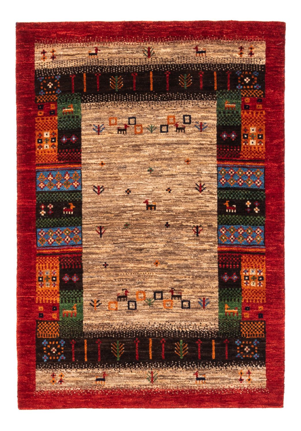 Gabbeh-matta - Loribaft Persian - Kungliga - 125 x 87 cm - flerfärgad