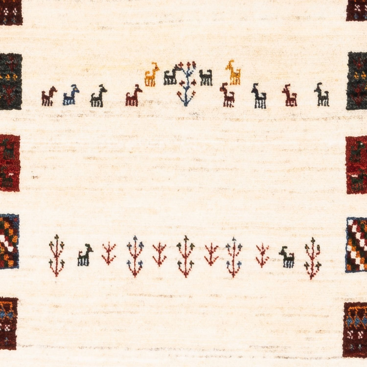 Gabbeh-matta - Loribaft Persian - Kungliga - 132 x 84 cm - flerfärgad