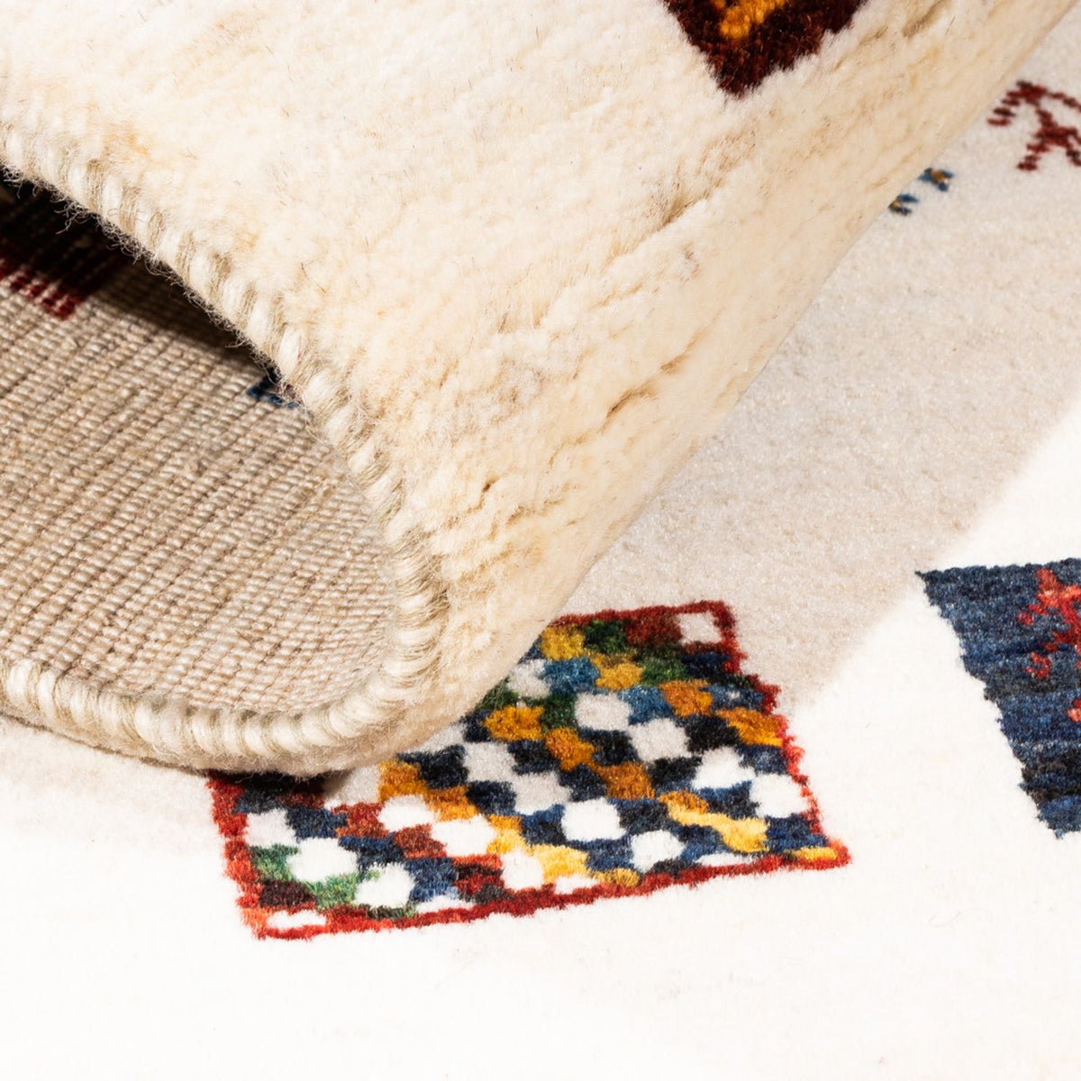 Gabbeh-matta - Loribaft Persian - Kungliga - 132 x 84 cm - flerfärgad