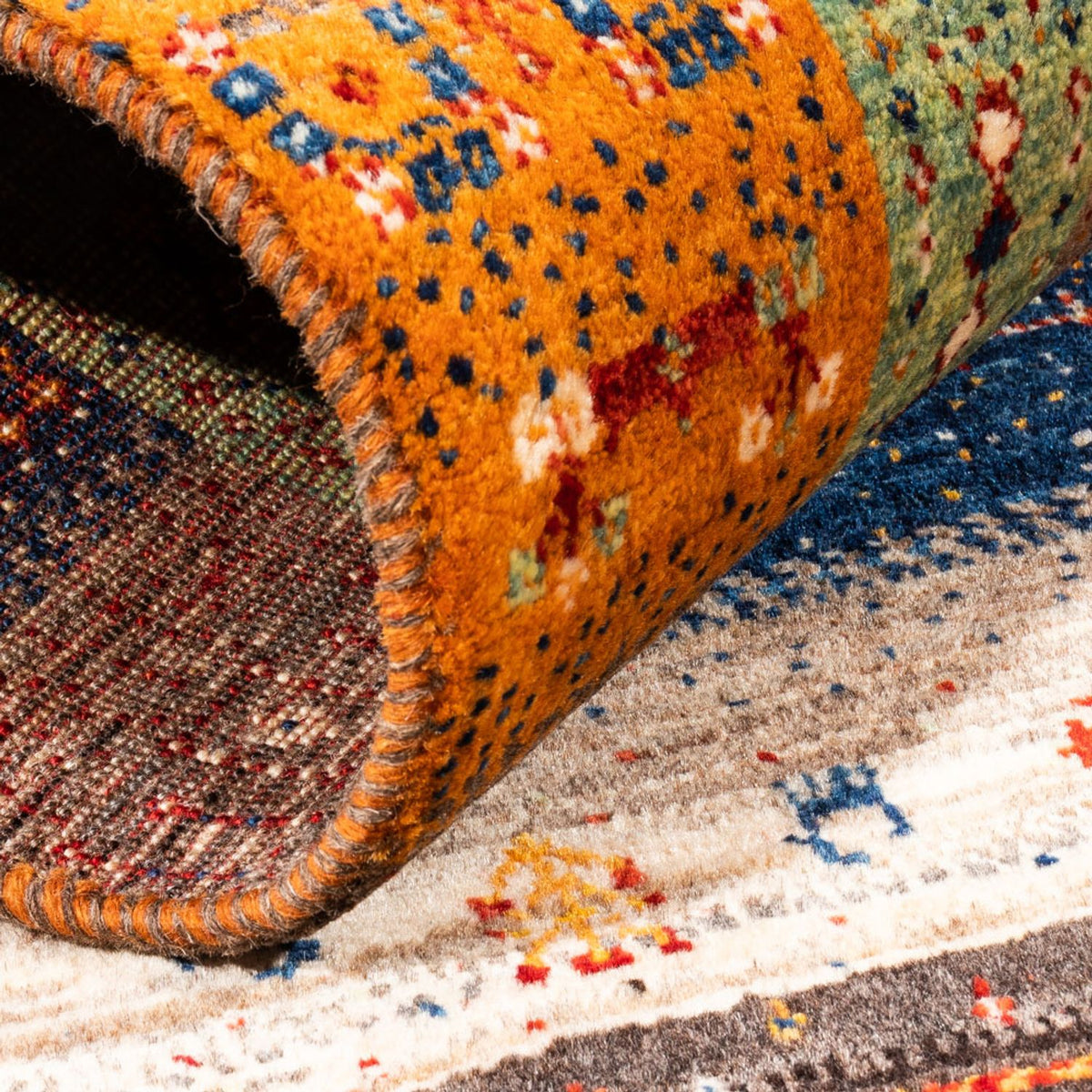 Gabbeh-matta - Loribaft Persian - Kungliga - 145 x 90 cm - flerfärgad