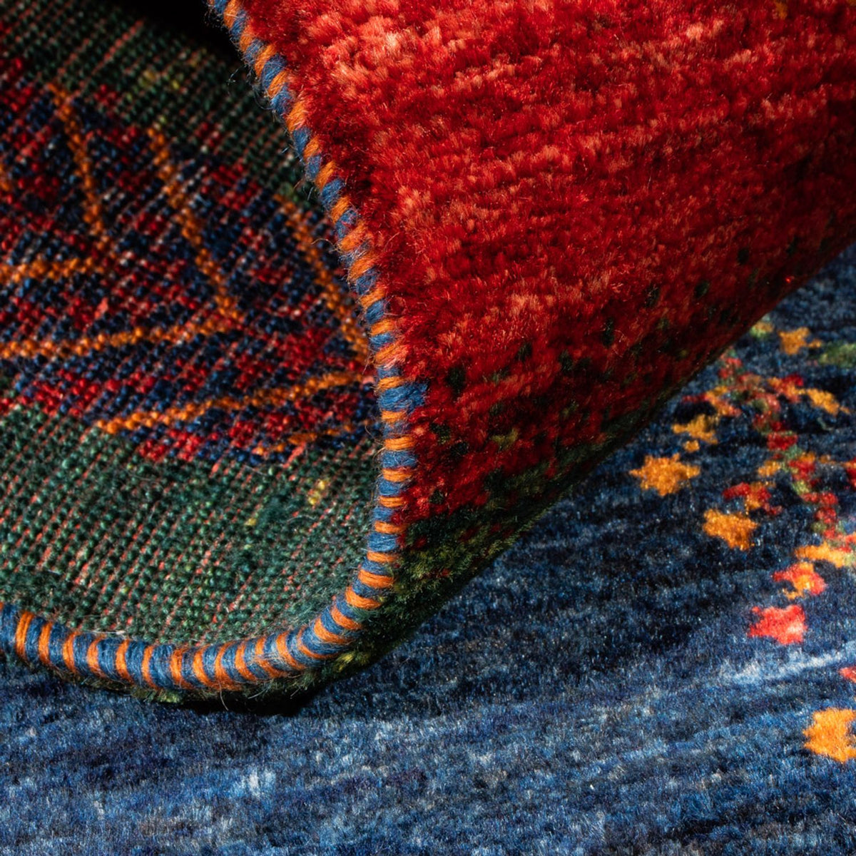 Gabbeh-matta - Loribaft Persian - Kungliga - 138 x 84 cm - flerfärgad