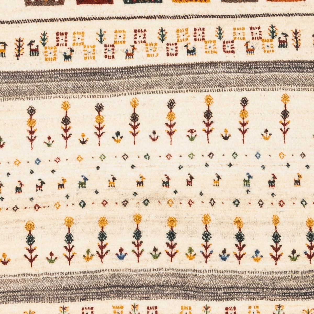 Gabbeh-matta - Loribaft Persian - Kungliga - 122 x 78 cm - grädde