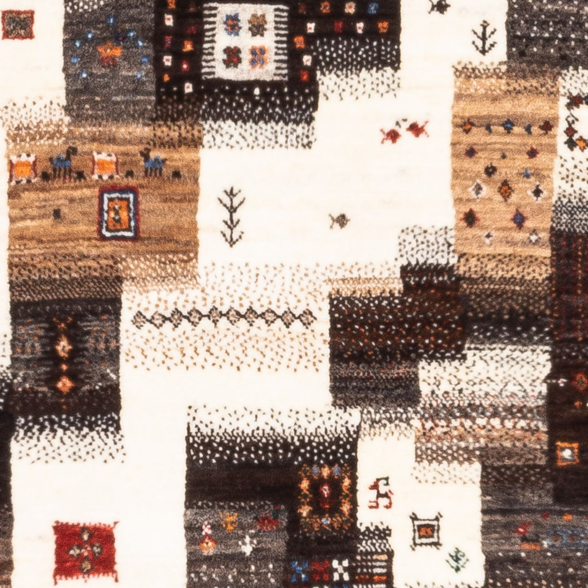 Gabbeh-matta - Loribaft Persian - Kungliga - 126 x 85 cm - grått