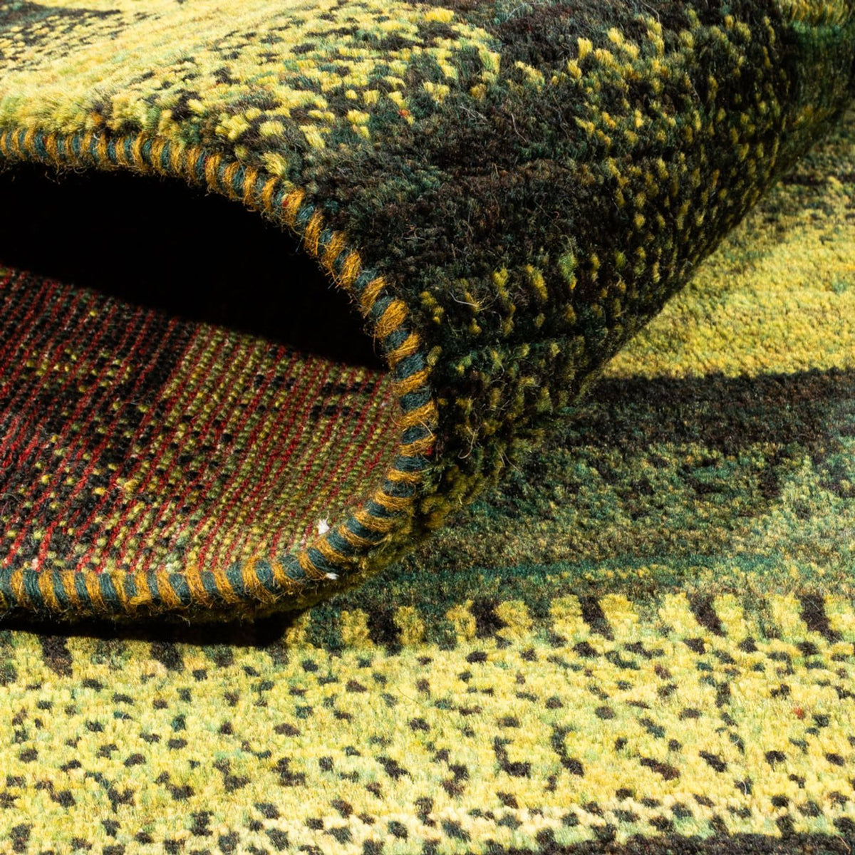 Gabbeh-matta - Loribaft Persian - Kungliga - 199 x 154 cm - grön