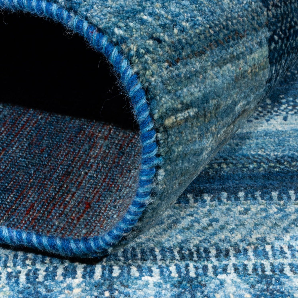 Gabbeh-matta - Loribaft Persian - Kungliga - 198 x 158 cm - blå