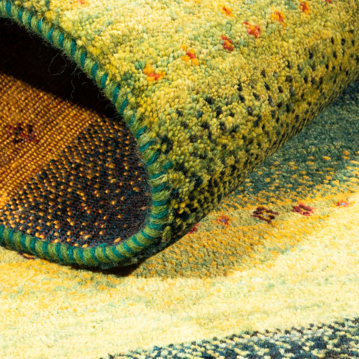 Gabbeh-matta - Loribaft Persian - Kungliga - 133 x 82 cm - grön