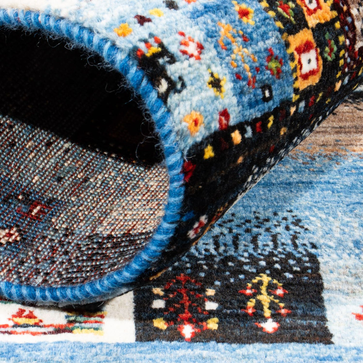 Gabbeh-matta - Loribaft Persian - Kungliga - 141 x 87 cm - flerfärgad