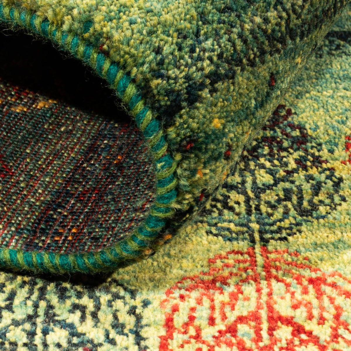 Gabbeh-matta - Loribaft Persian - Kungliga - 138 x 87 cm - flerfärgad