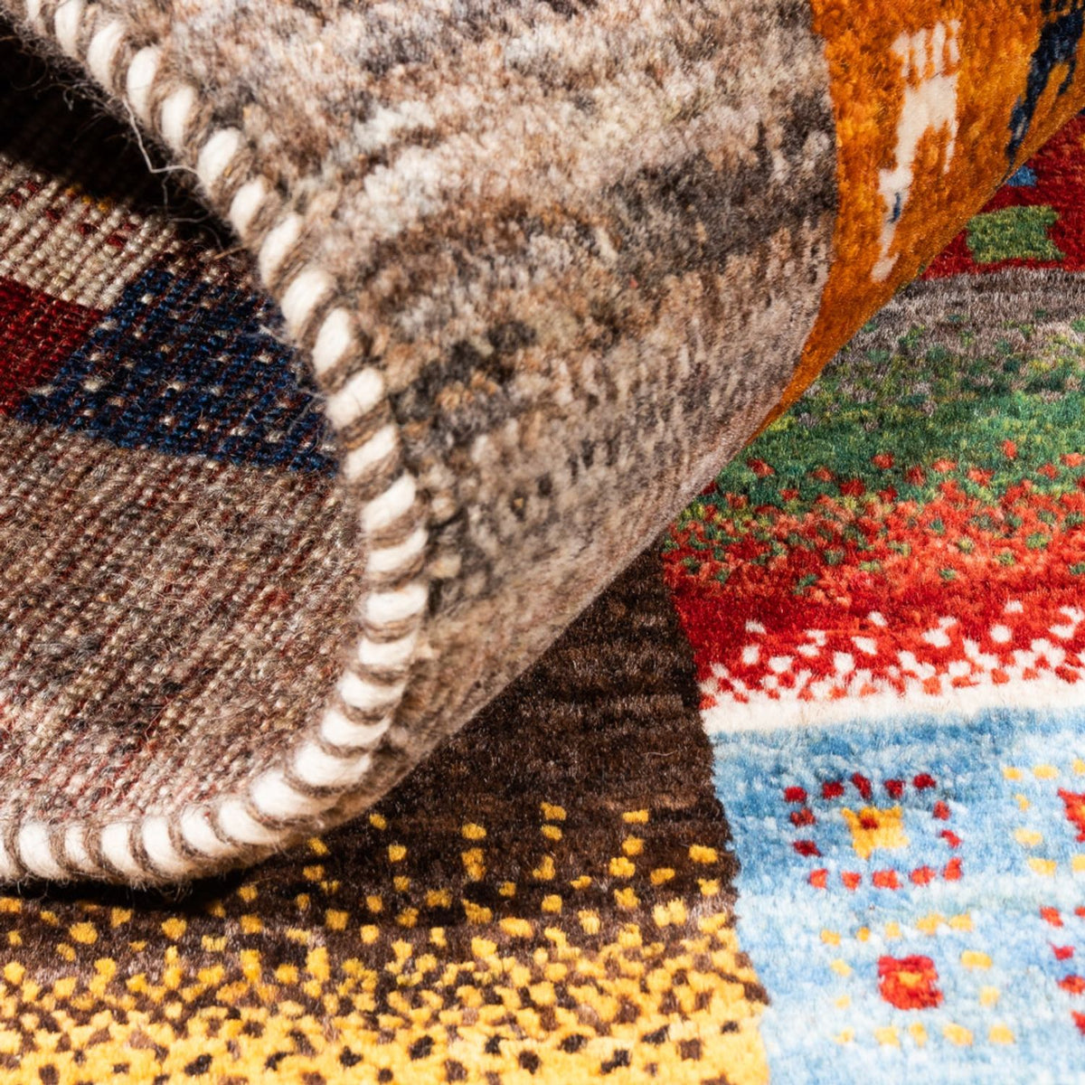 Gabbeh-matta - Loribaft Persian - Kungliga - 138 x 84 cm - flerfärgad