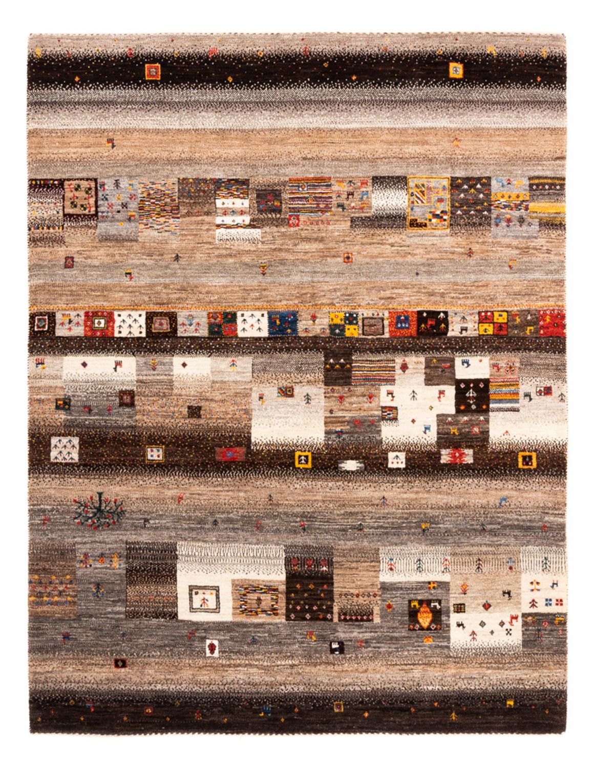 Gabbeh-matta - Loribaft Persian - Kungliga - 202 x 153 cm - flerfärgad