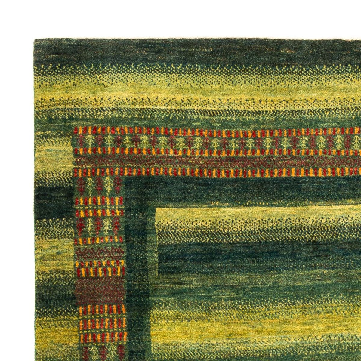 Gabbeh-matta - Loribaft Persian - Kungliga - 192 x 165 cm - grön