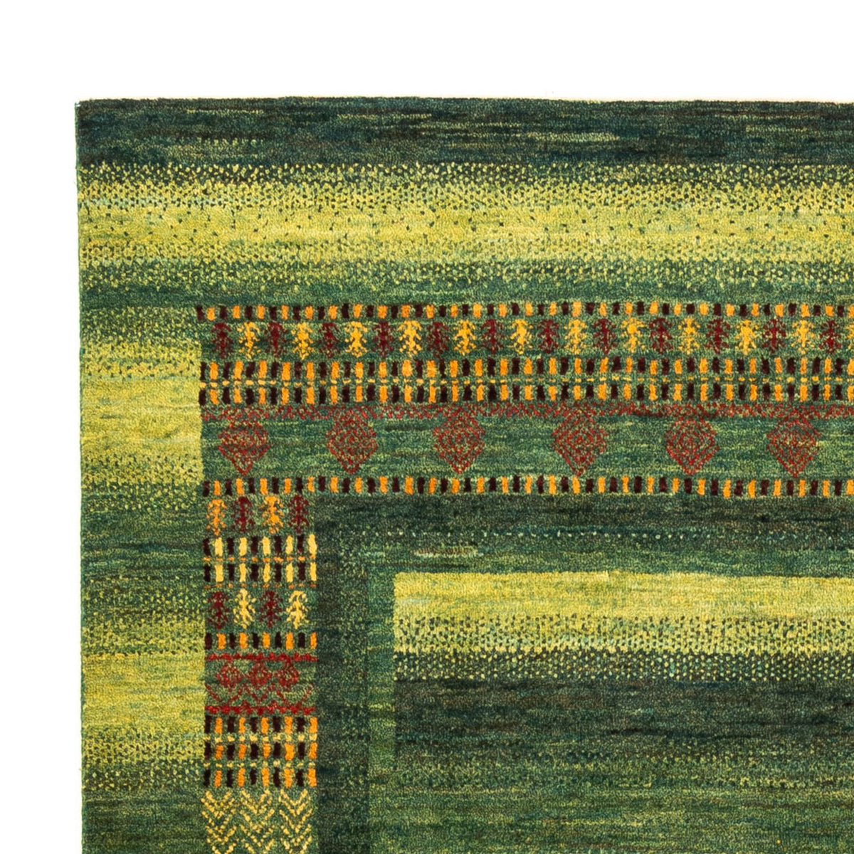Gabbeh-matta - Loribaft Persian - Kungliga - 216 x 157 cm - grön