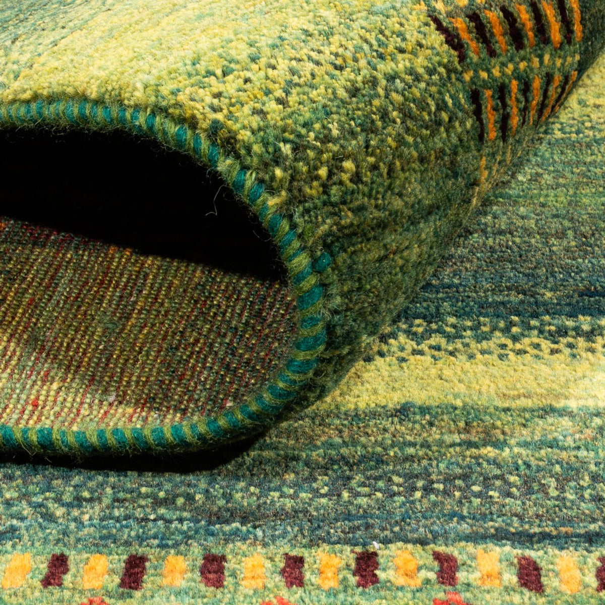 Gabbeh-matta - Loribaft Persian - Kungliga - 216 x 157 cm - grön