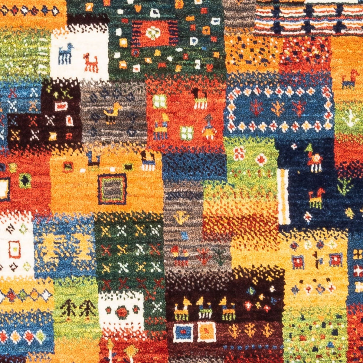 Gabbeh-matta - Loribaft Persian - Kungliga - 106 x 81 cm - flerfärgad