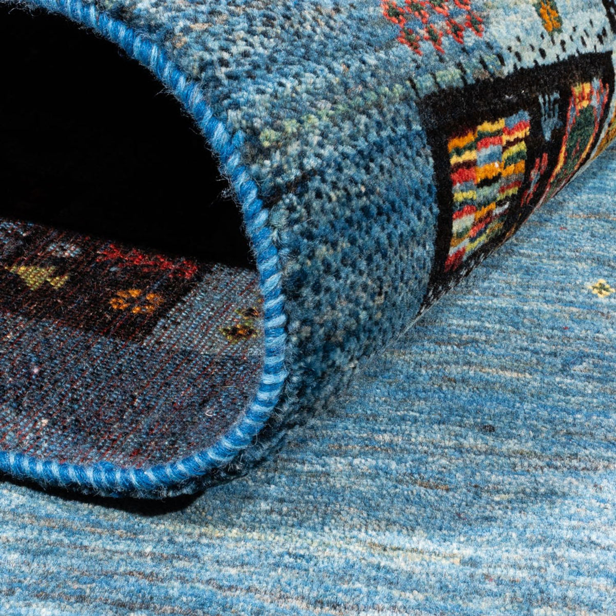 Gabbeh-matta - Loribaft Persian - Kungliga - 199 x 154 cm - blå