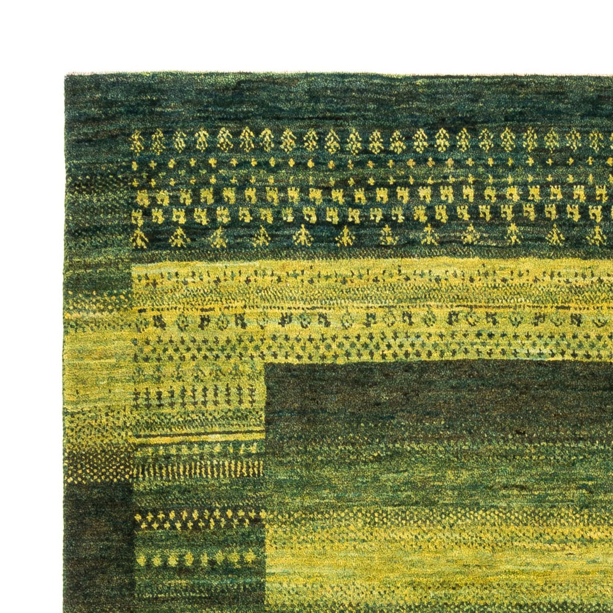 Gabbeh-matta - Loribaft Persian - Kungliga - 196 x 165 cm - grön