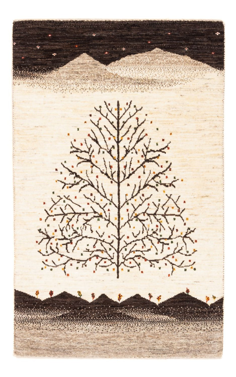 Gabbeh-matta - Loribaft Persian - Kungliga - 132 x 84 cm - grädde