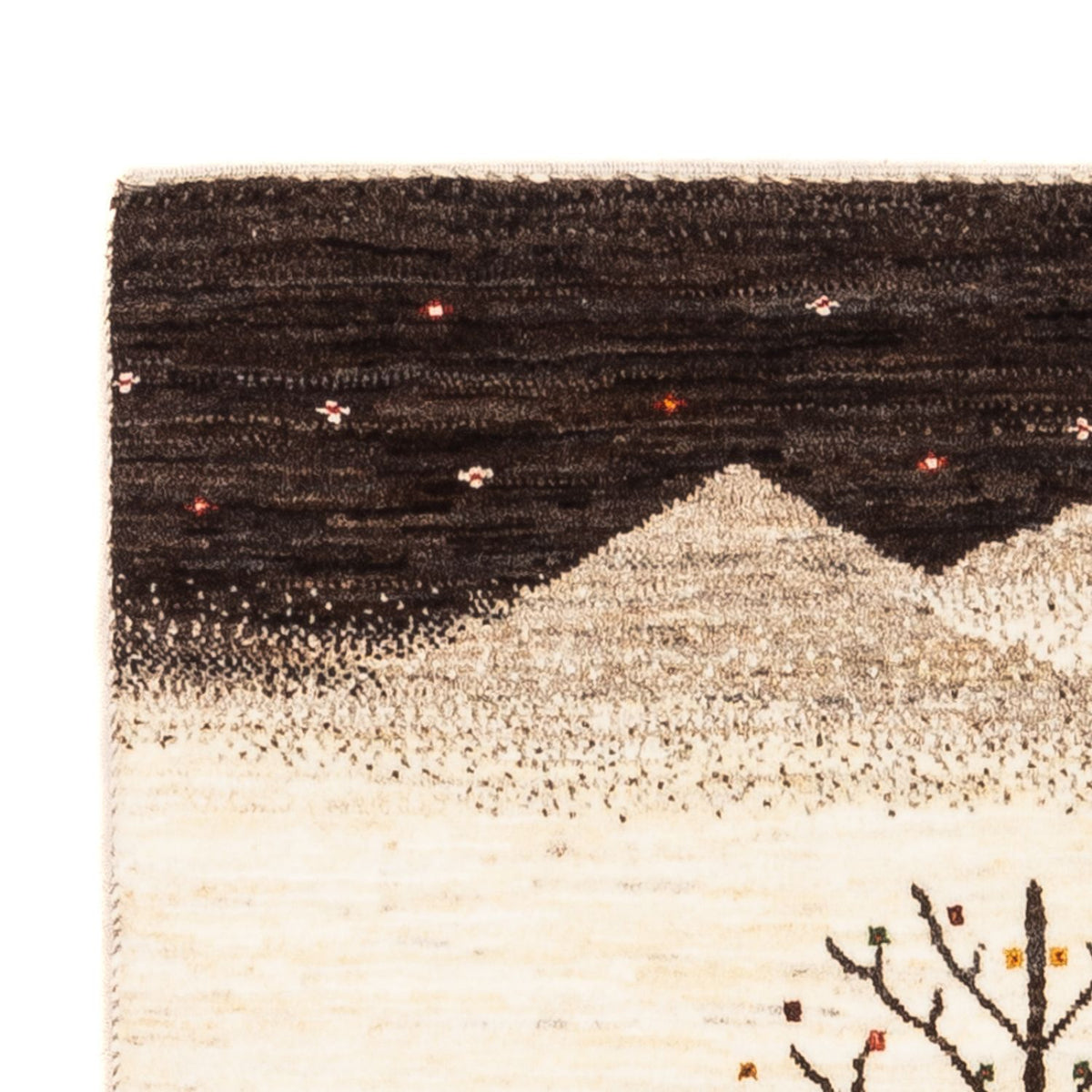 Gabbeh-matta - Loribaft Persian - Kungliga - 132 x 84 cm - grädde