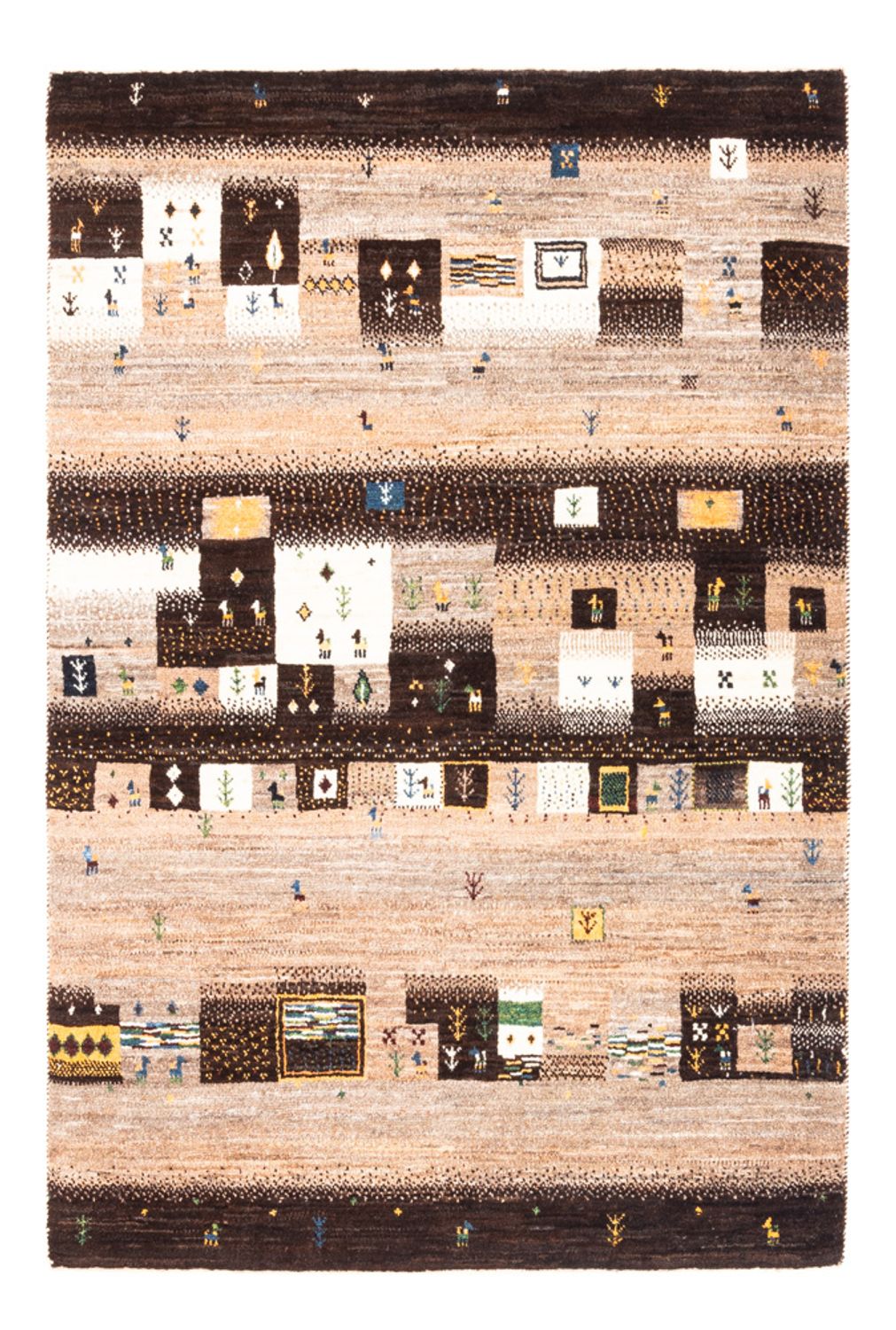 Gabbeh-matta - Loribaft Persian - Kungliga - 158 x 111 cm - flerfärgad