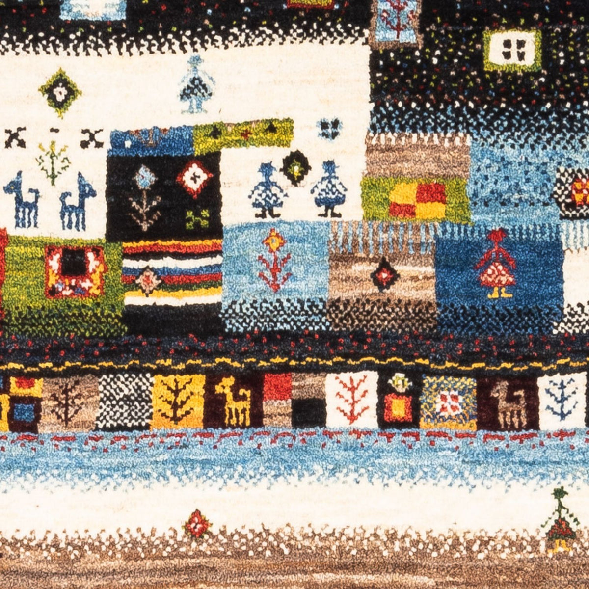 Gabbeh-matta - Loribaft Persian - Kungliga - 132 x 85 cm - flerfärgad