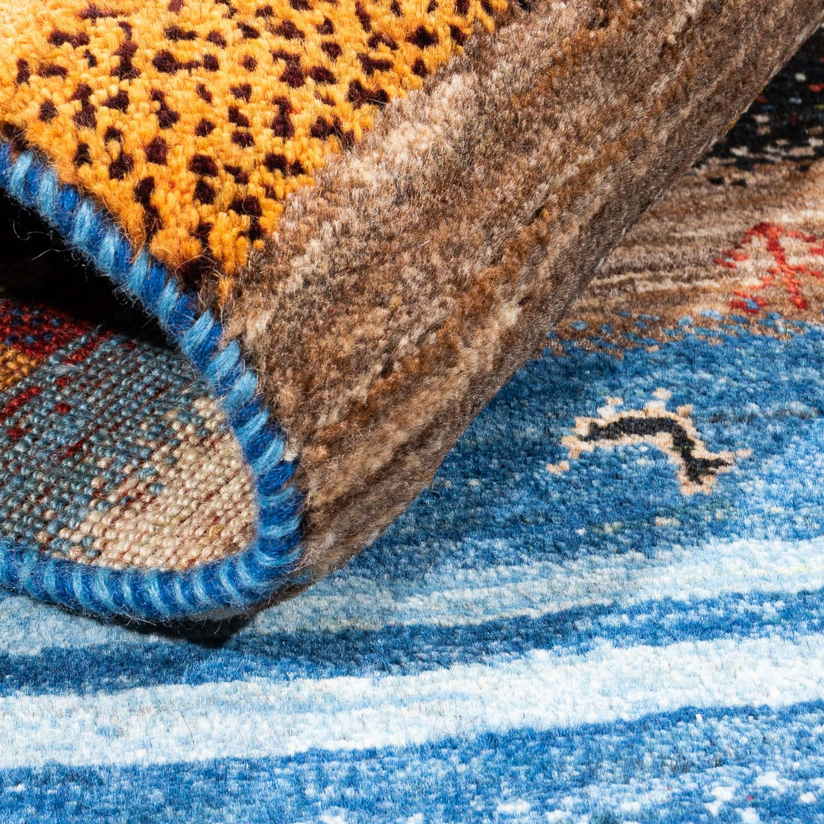 Gabbeh-matta - Loribaft Persian - Kungliga - 132 x 85 cm - flerfärgad