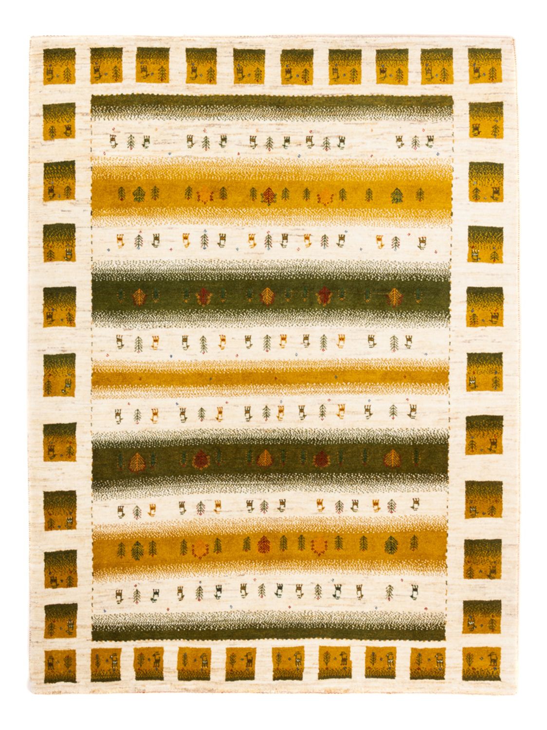 Gabbeh-matta - Loribaft Persian - 203 x 158 cm - natur