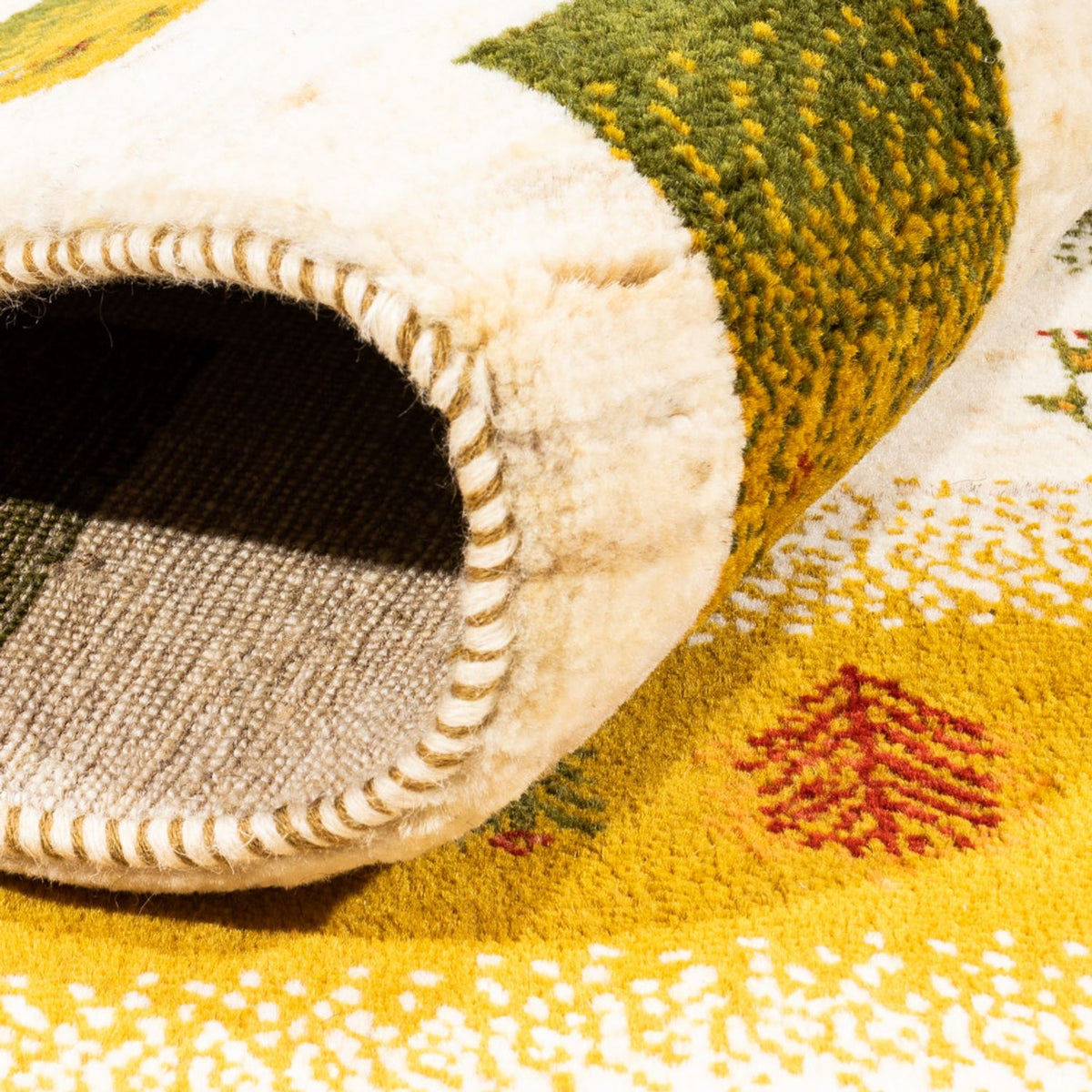 Gabbeh-matta - Loribaft Persian - 203 x 158 cm - natur