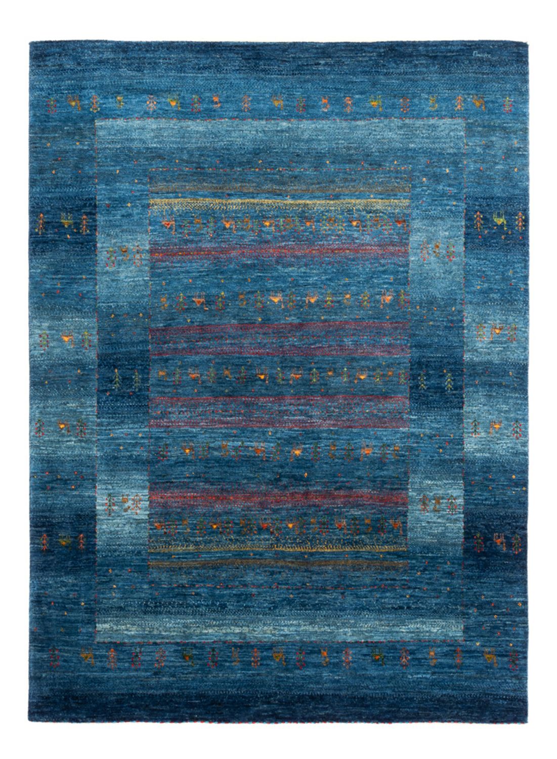 Gabbeh-matta - Loribaft Persian - 200 x 147 cm - blå