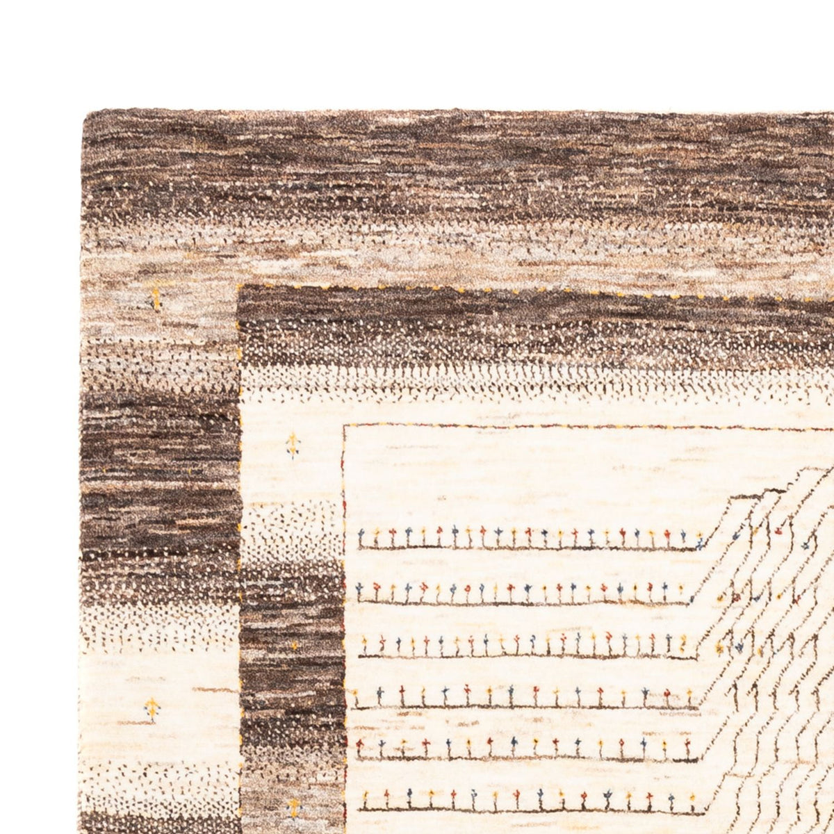 Gabbeh-matta - Loribaft Persian - 202 x 154 cm - natur