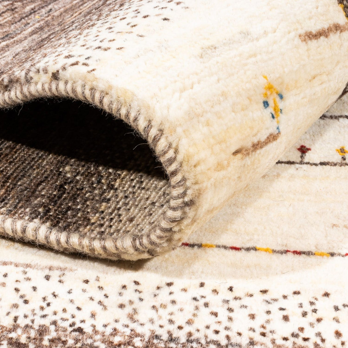 Gabbeh-matta - Loribaft Persian - 202 x 154 cm - natur