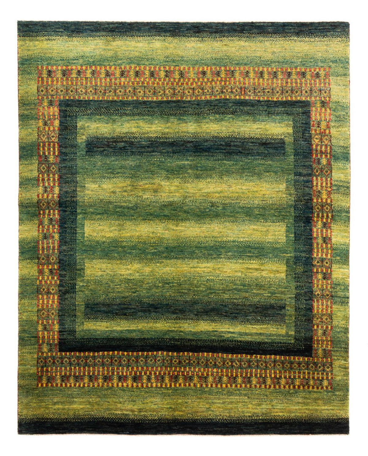Gabbeh-matta - Loribaft Persian - Kungliga - 208 x 163 cm - grön