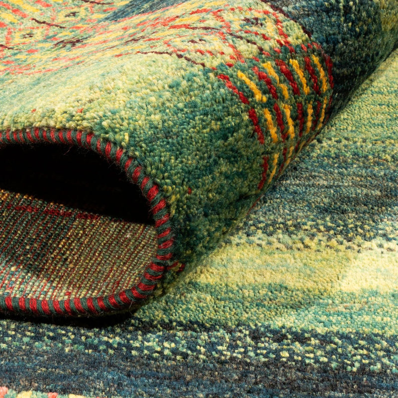 Gabbeh-matta - Loribaft Persian - Kungliga - 208 x 163 cm - grön