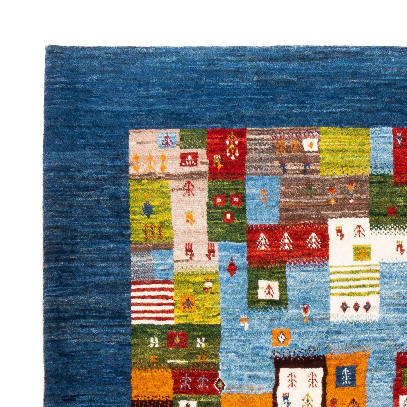 Gabbeh-matta - Loribaft Persian - Kungliga - 192 x 159 cm - blå