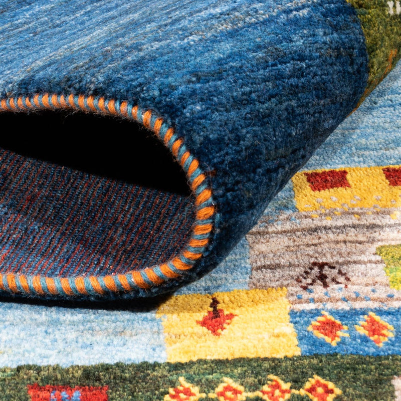 Gabbeh-matta - Loribaft Persian - Kungliga - 192 x 159 cm - blå