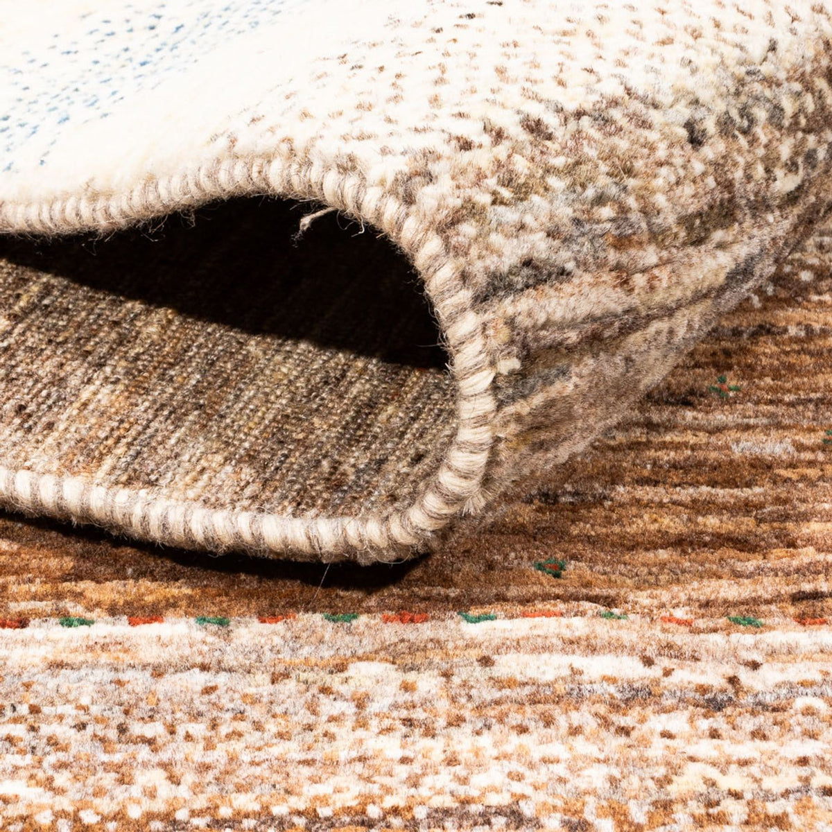 Gabbeh-matta - Loribaft Persian - 201 x 158 cm - natur