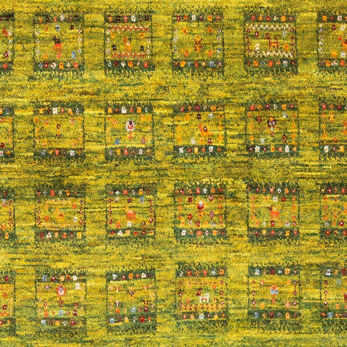 Gabbeh-matta - Loribaft Persian - Kungliga - 157 x 108 cm - ljusgrön